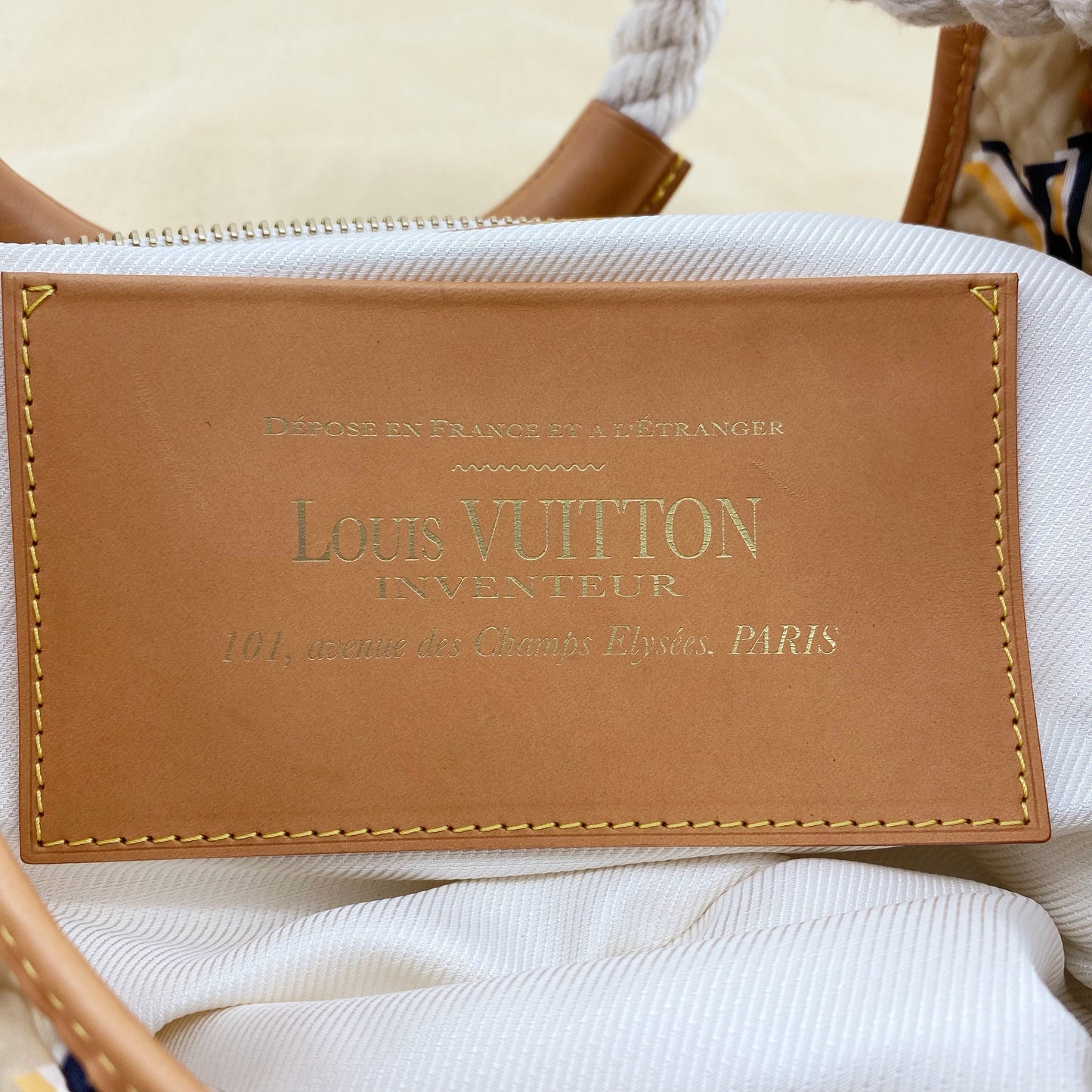 Louis Vuitton  Limited Edition Tan Nylon Monogram Bulles PM Bag