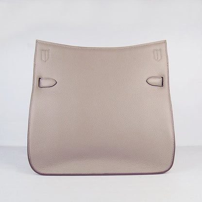 Hermes Leather Shoulder bag H6508 grey silver