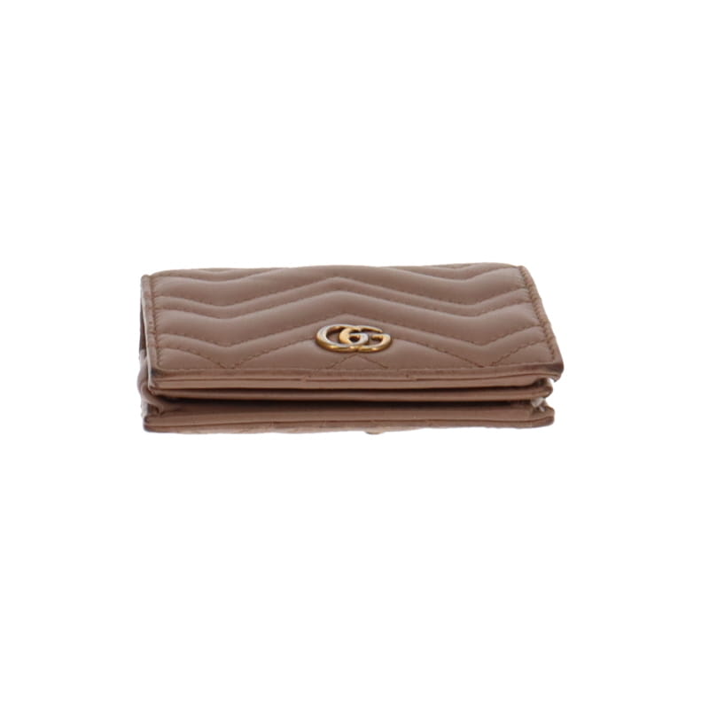 Gucci Dusty Pink Chevron Marmont Card Case