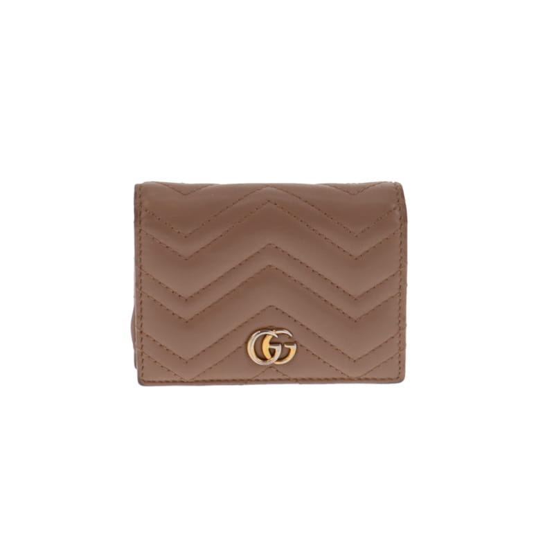 Gucci Dusty Pink Chevron Marmont Card Case