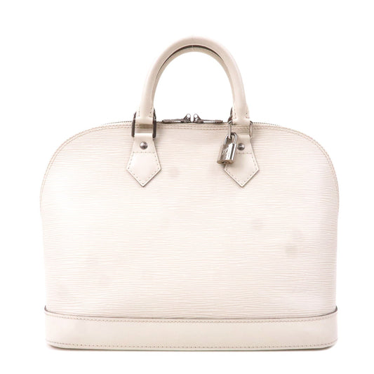 Louis Vuitton Epi Alma Hand Bag White Ivoire M5280J