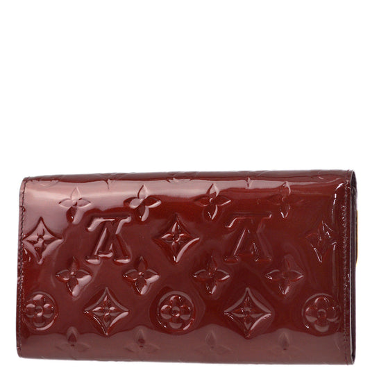 Louis Vuitton 2012 Red Vernis Portefeuille Rossmor Purse Wallet M91592