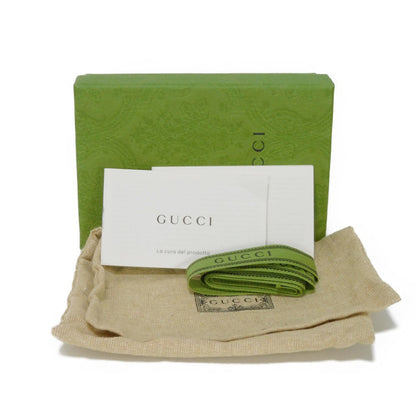 GUCCI Bifold Wallet 621887 92TCG 8563 GG Supreme Canvas x Calfskin Leather (embossed) Beige x Ebony GG Supreme Horsebit 1955 Compact Wallet Women() Used