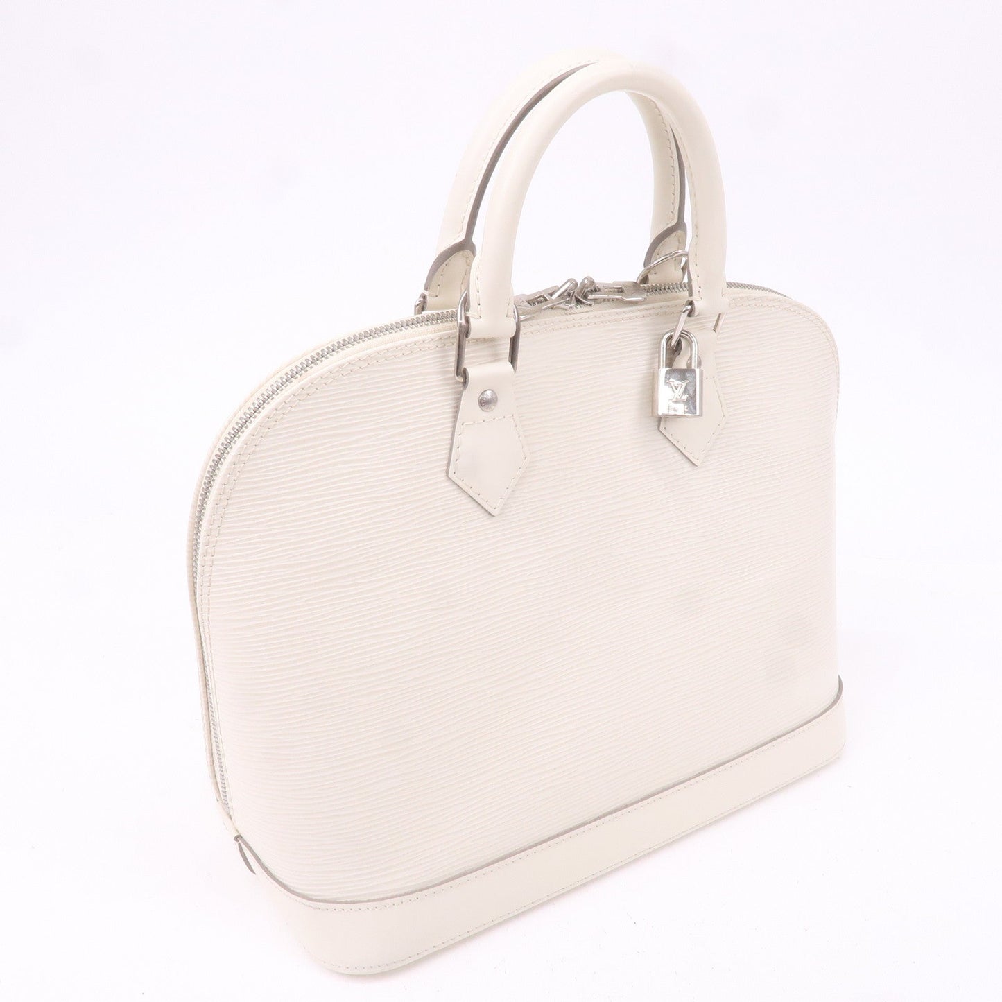 Louis Vuitton Epi Alma Hand Bag White Ivoire M5280J