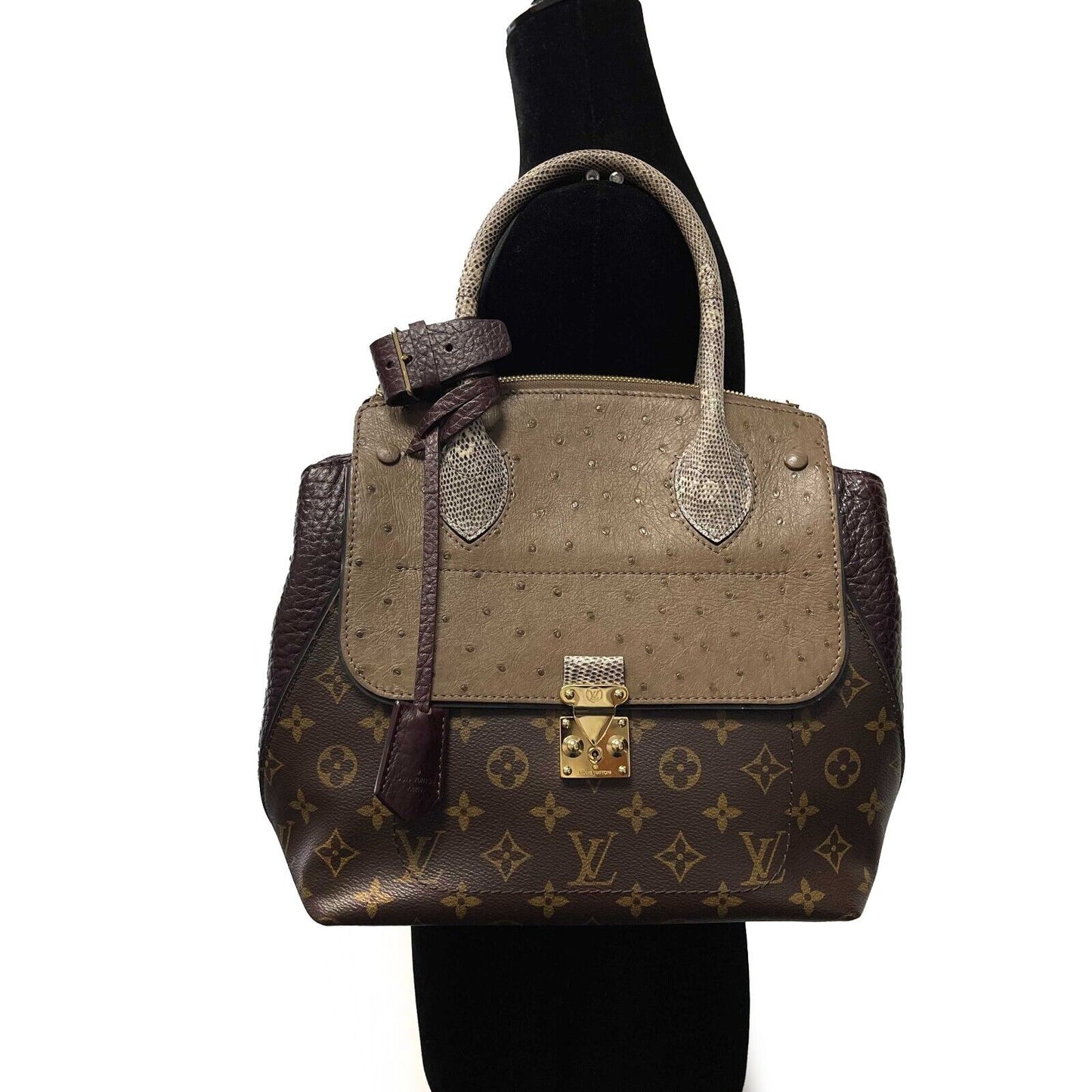 Louis Vuitton  - Exotique Monogram Ostrich Python Majestueux - MM Bag