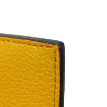 GUCCI Coin case 725550 AABEY 7636 Textured leather yellow Logo embossing Fragment case mens Used