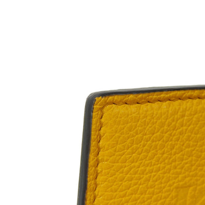 GUCCI Coin case 725550 AABEY 7636 Textured leather yellow Logo embossing Fragment case mens Used