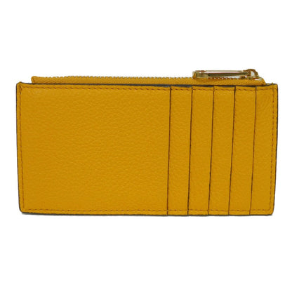 GUCCI Coin case 725550 AABEY 7636 Textured leather yellow Logo embossing Fragment case mens Used