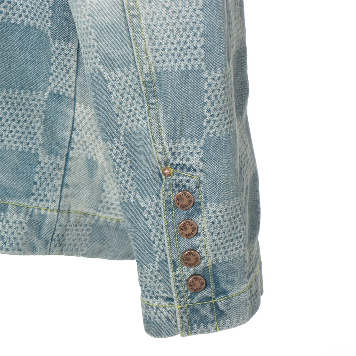 Louis Vuitton 24SS Cotton Denim Jacket 48 Mens Blue RM241 1AFHU6 Damiedenim Chic Jacket