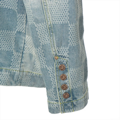 Louis Vuitton 24SS Cotton Denim Jacket 48 Mens Blue RM241 1AFHU6 Damiedenim Chic Jacket