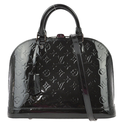 Louis Vuitton 2013 Black Monogram Vernis Alma PM 2way Shoulder Handbag M90061