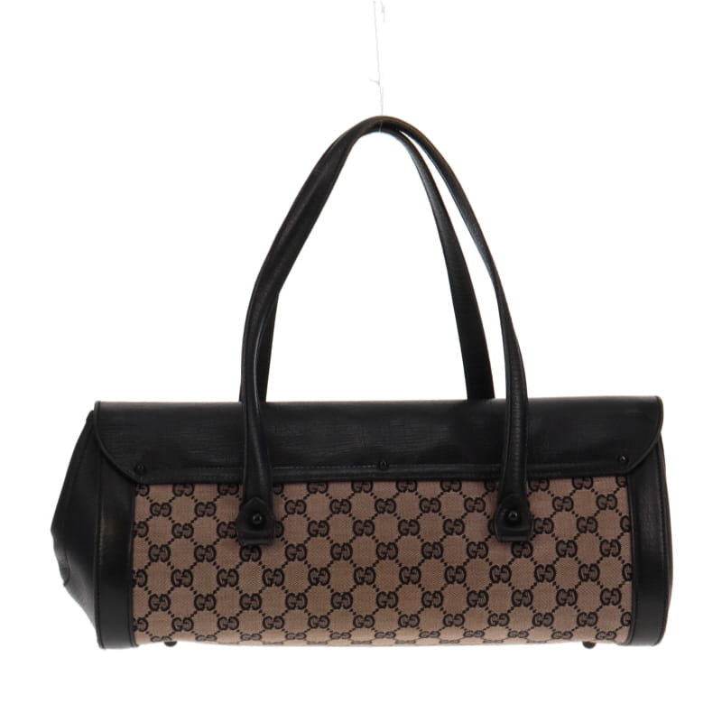 Gucci Black GG Canvas & Leather Bullet Bag