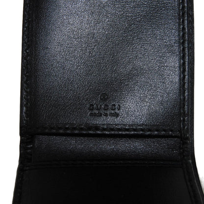 GUCCI Bifold Wallet 658617 0YK0G 1000 Smooth Calfskin Leather black Horsebit 1955 Strap Wallet Women() Used