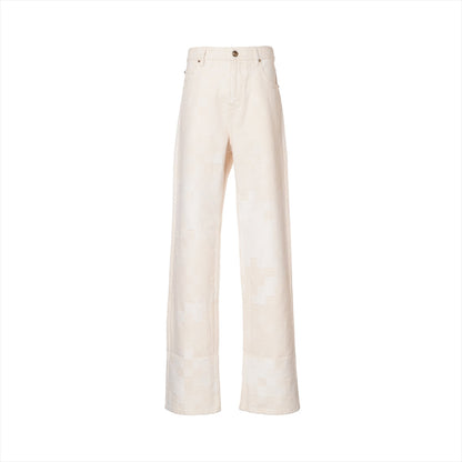 Louis Vuitton 24AW Cotton Denim Pants 28  Ivory RM242MM Damiedenim Skating Pants