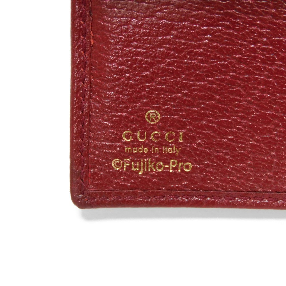 GUCCI Bifold Wallet 647803 2TUBG 8580 Supreme canvas x calf leather Brown x red Mini GG Supreme Coin Wallet mens Used