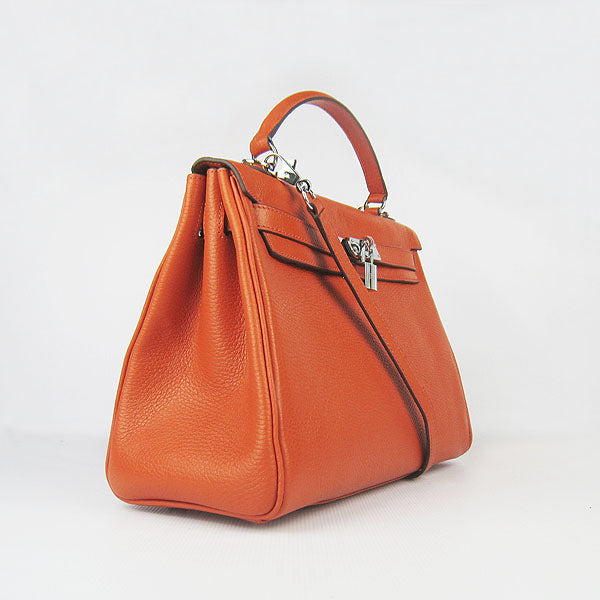 Hermes Kelly 32cm Togo Leather 6108 Orange Silver