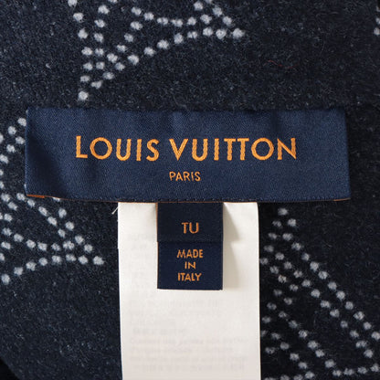 Louis Vuitton 22SS Wool Cape TU  Navy RW221W Reverseible Machina Monogram