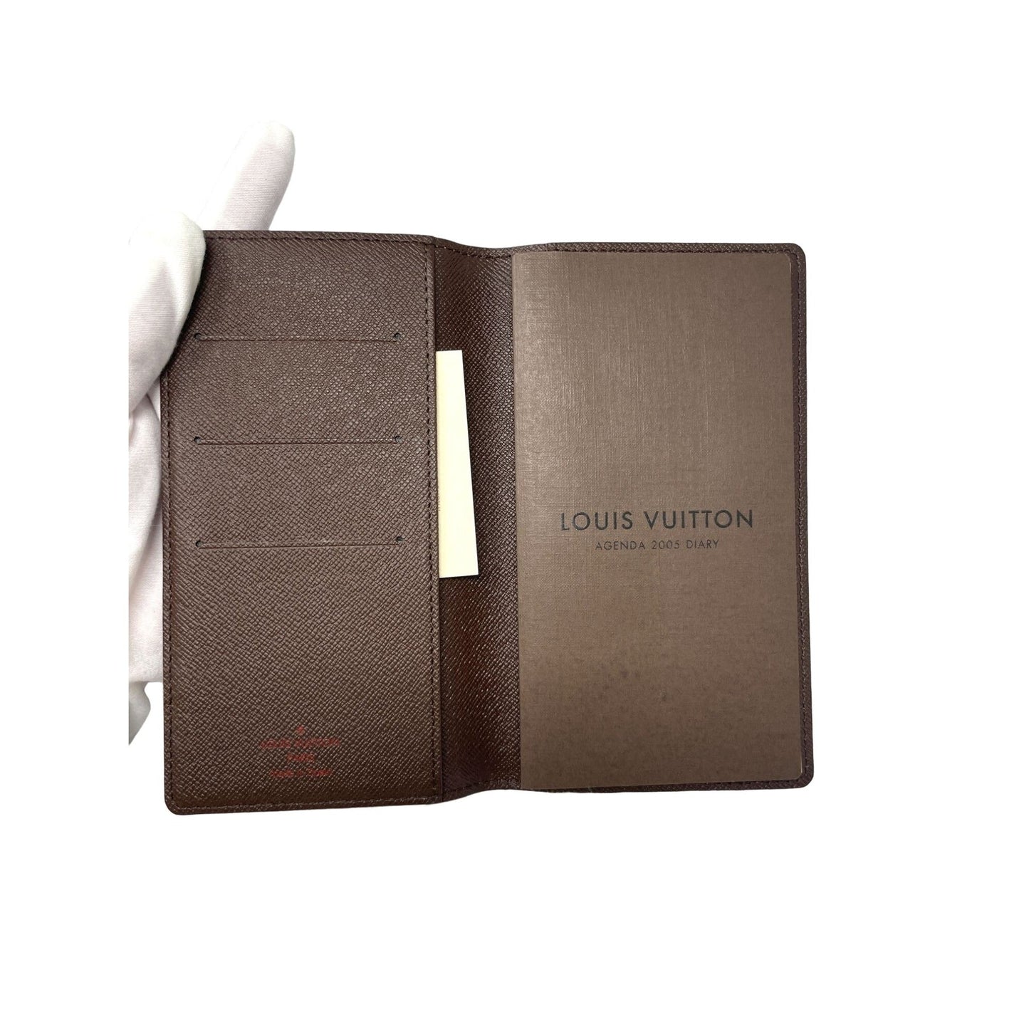 Louis Vuitton  Louis Vuitton  Damier Ebene Agenda Pocket Cover - Brown