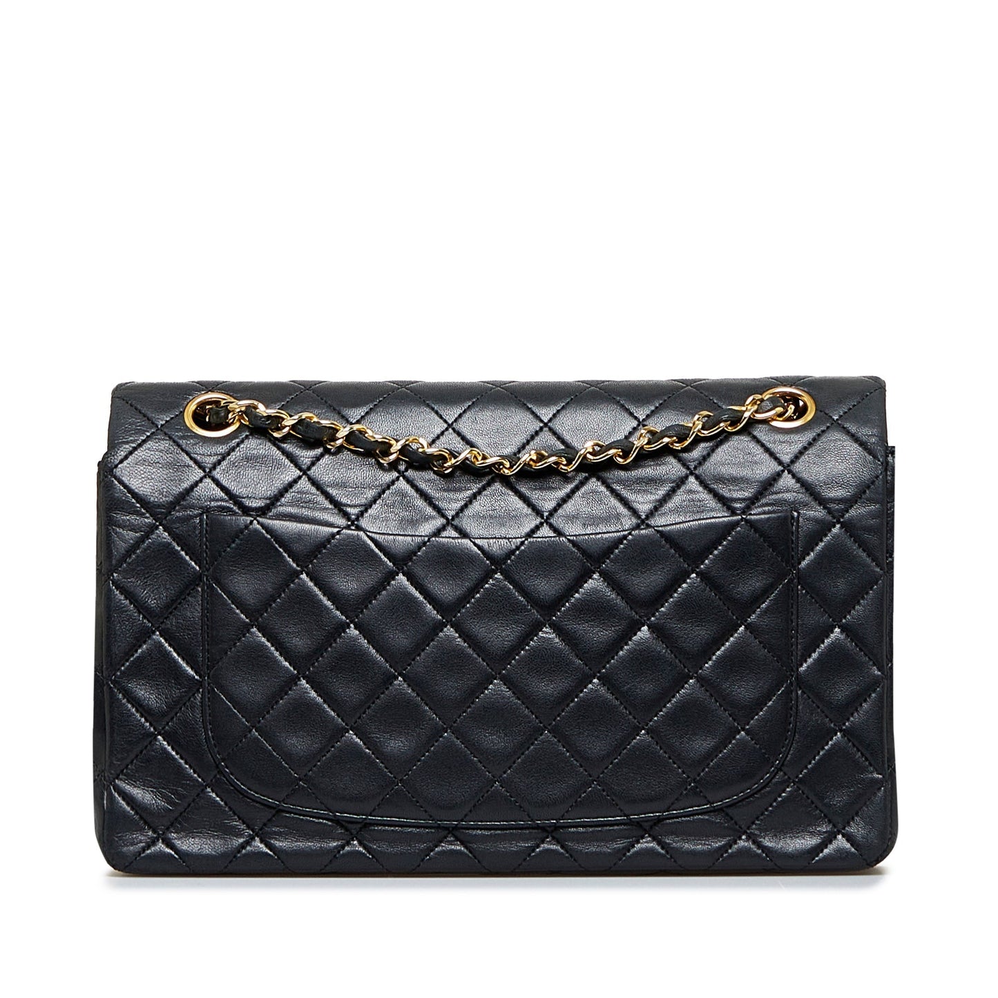 Chanel Classic Single Flap Medium Black Lambskin Gold