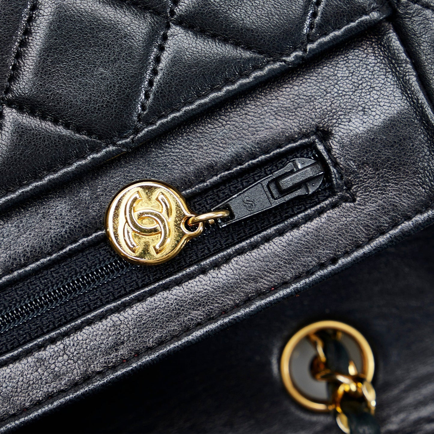 Chanel Classic Single Flap Medium Black Lambskin Gold