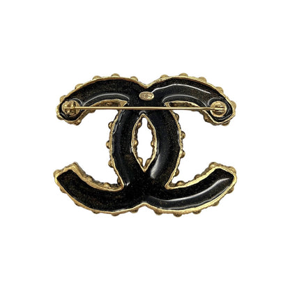 Chanel Gold-Plated CC Brooch