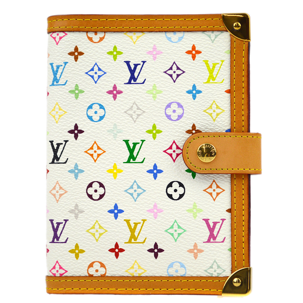 Louis Vuitton 2004 Monogram Multicolor Agenda PM Notebook Cover R20896 Small Good