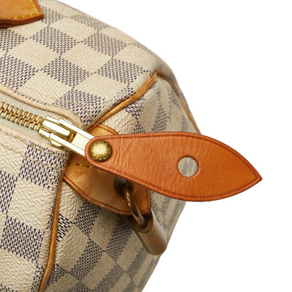 Louis Vuitton Damiere Azur Speed 25 Bag Mini Boston Bag N41371 White PVC Leather  Louis Vuitton