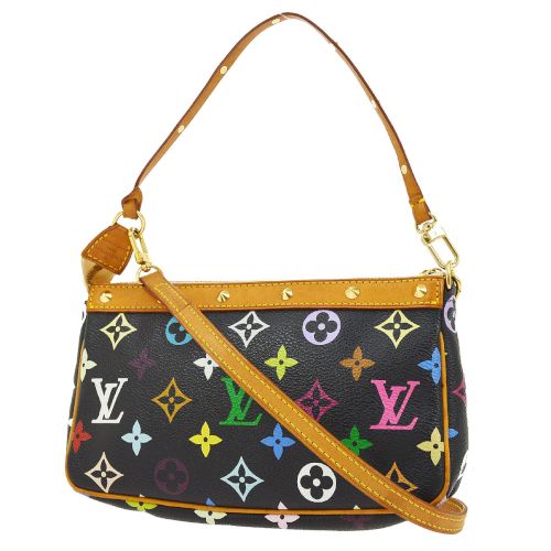 Louis Vuitton 2005 Black Multicolor Pochette Accessoires M92648