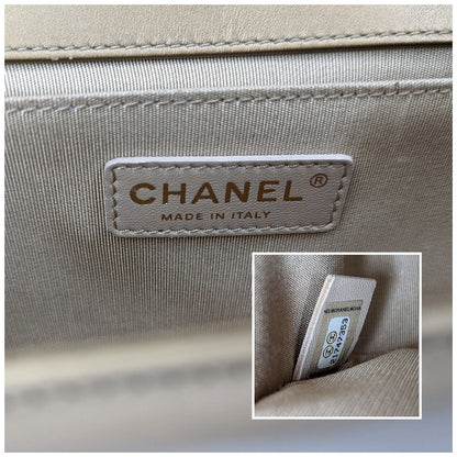 Chanel Metallic Patent Calfskin Quilted Medium Boy Bag