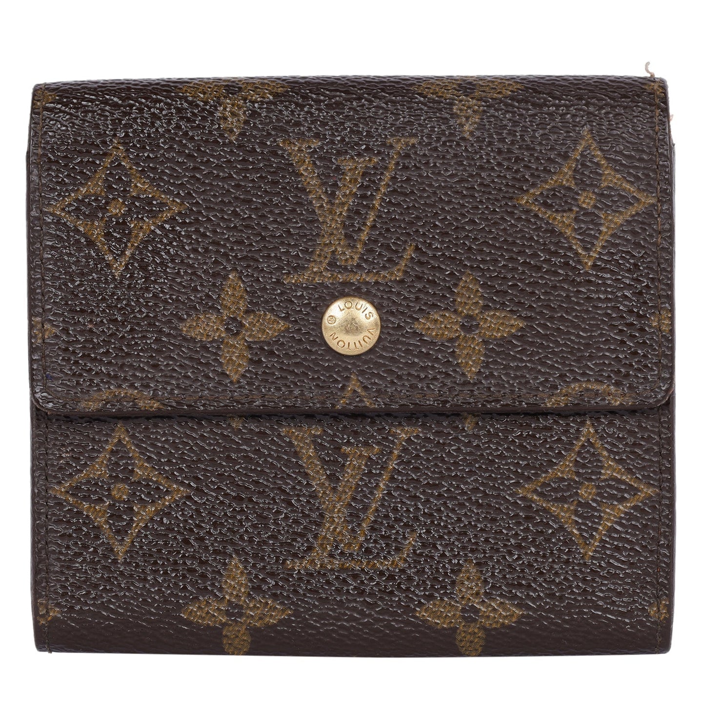 Women's Monogram Bifold Leather Wallet Brown ( )