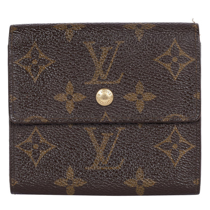 Women's Monogram Bifold Leather Wallet Brown ( )