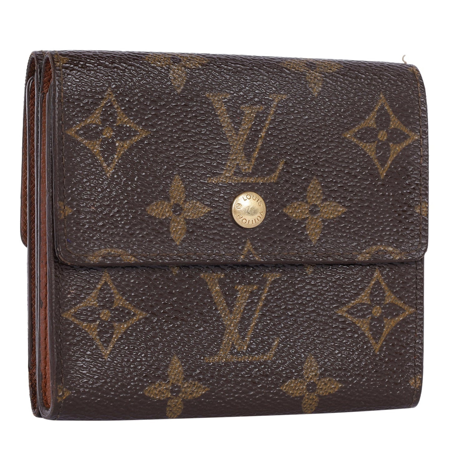 Women's Monogram Bifold Leather Wallet Brown ( )