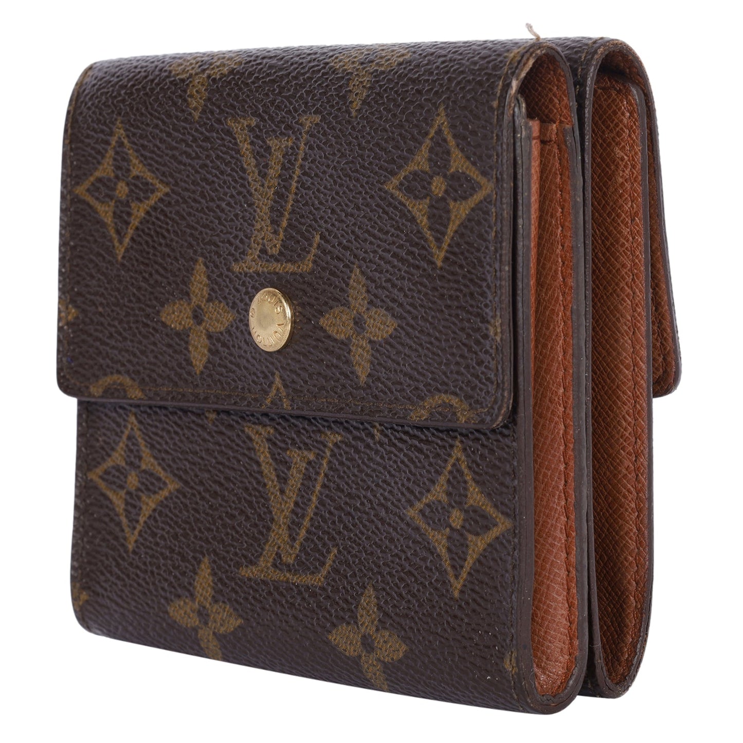 Women's Monogram Bifold Leather Wallet Brown ( )