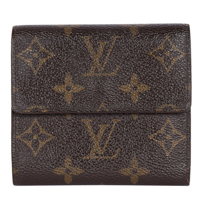 Women's Monogram Bifold Leather Wallet Brown ( )