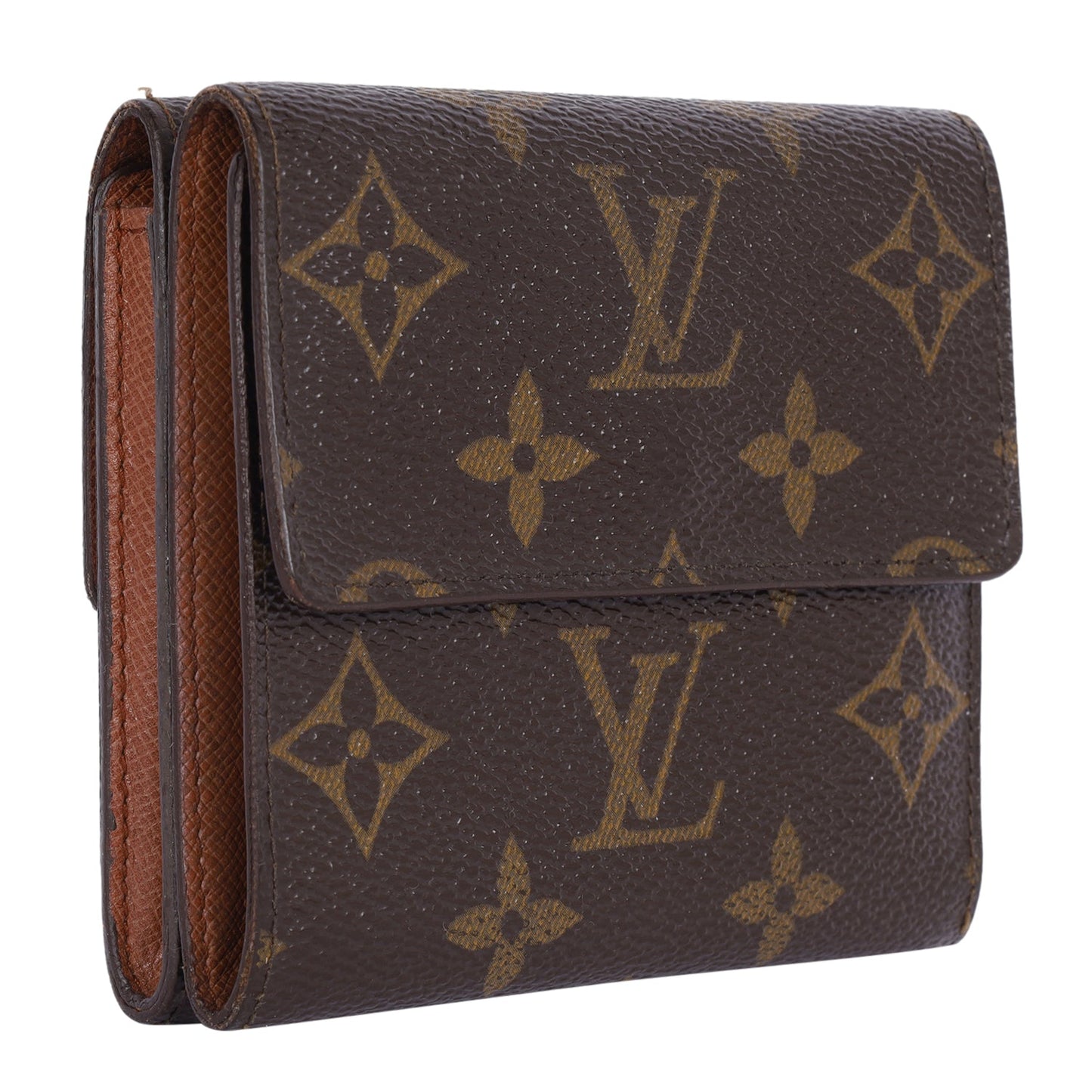 Women's Monogram Bifold Leather Wallet Brown ( )