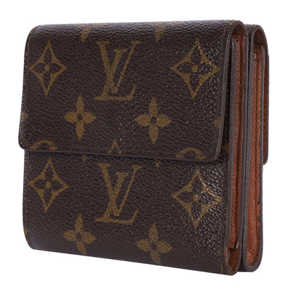 Women's Monogram Bifold Leather Wallet Brown ( )