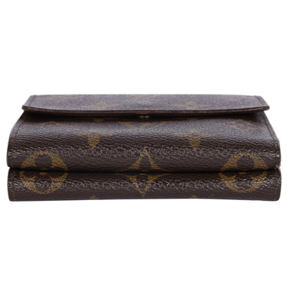 Women's Monogram Bifold Leather Wallet Brown ( )