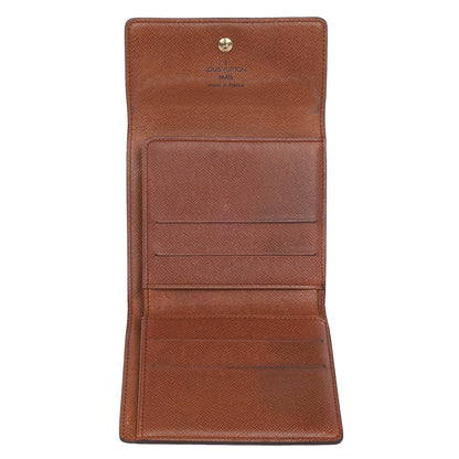 Women's Monogram Bifold Leather Wallet Brown ( )