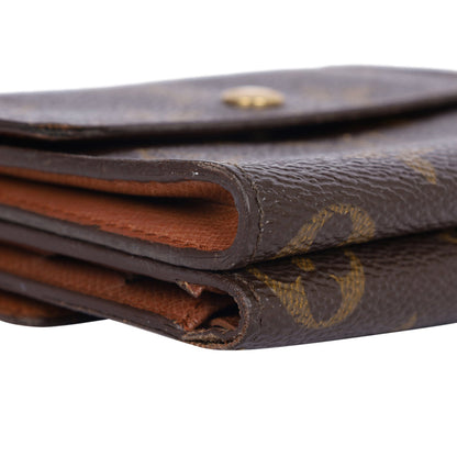 Women's Monogram Bifold Leather Wallet Brown ( )