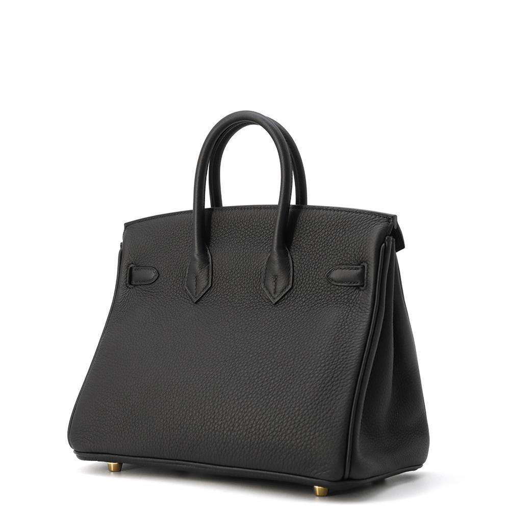 HERMES Birkin Black Togo Leather Size 25