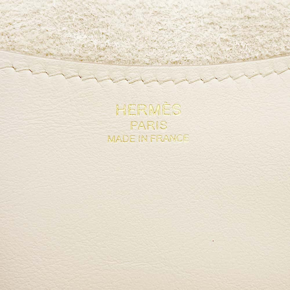 HERMES in-the-loop Tote Bag Beton Taurillon Clemence Swift Leather Size 23