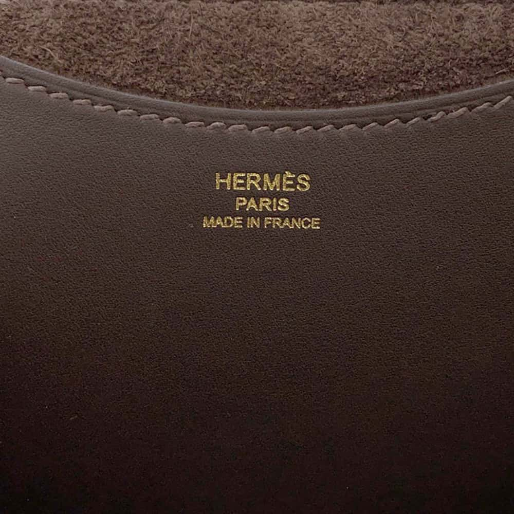 HERMES in-the-loop tote Ebene Taurillon Clemence Swift Leather Size 18