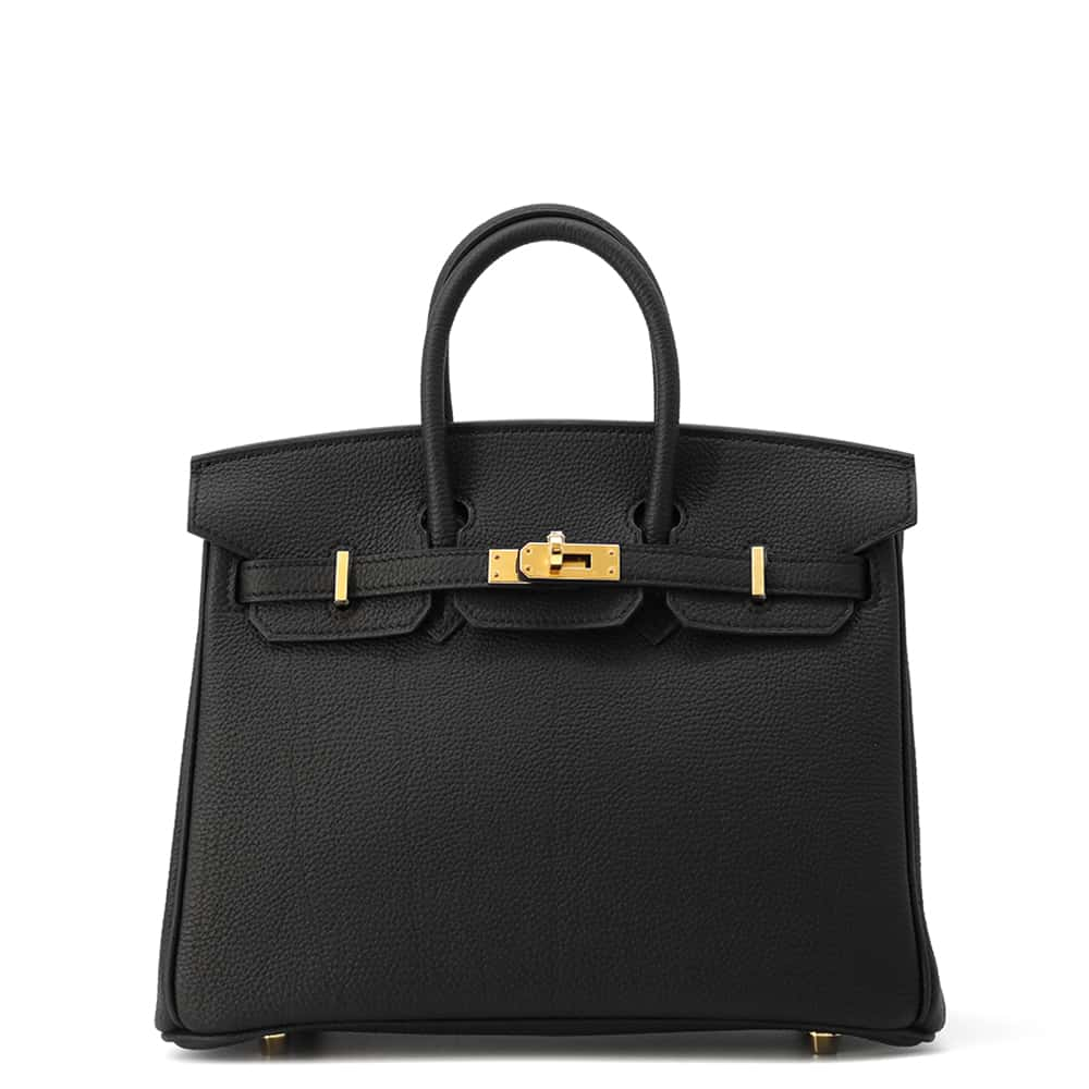 HERMES Birkin Black Togo Leather Size 25