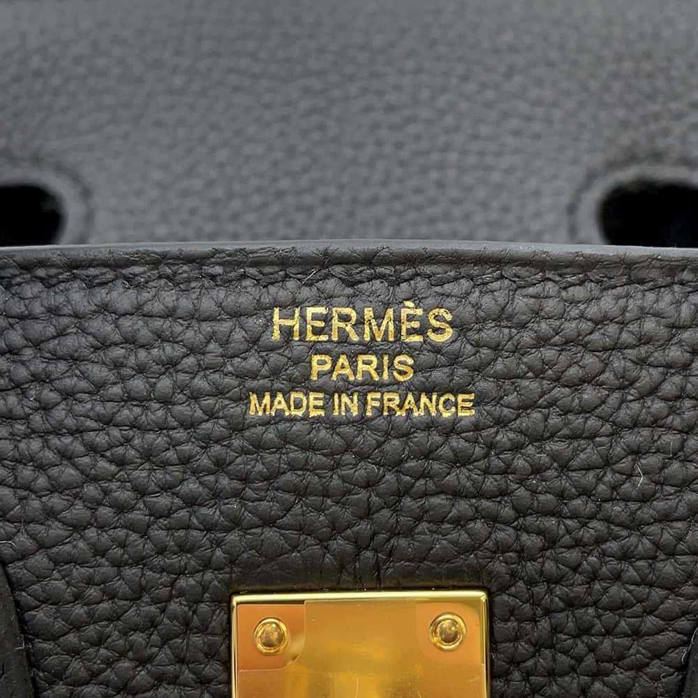 HERMES Birkin Black Togo Leather Size 25