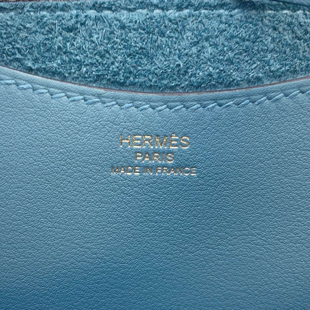 HERMES in-the-loop tote New Blue Jean Taurillon Clemence Swift Leather Size 18