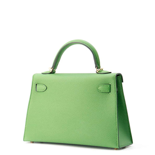 HERMES Mini kelly do Vert Yucca Epsom