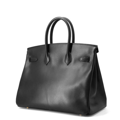 HERMES Birkin Black Box Calf Leather Size 35