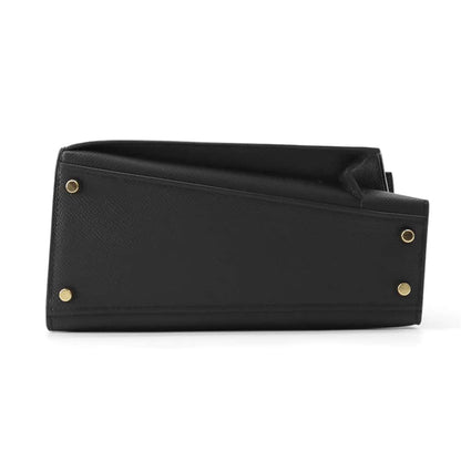 HERMES Kelly Disorder En Desordre Black Epsom Size 20