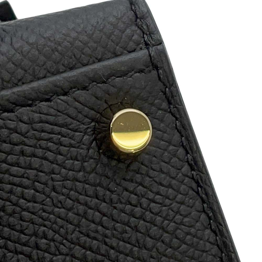 HERMES Kelly Disorder En Desordre Black Epsom Size 20