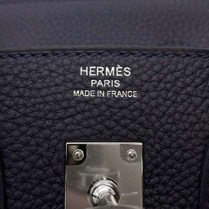 HERMES Birkin Blue Nuit Togo Leather Size 25